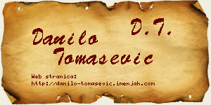Danilo Tomašević vizit kartica